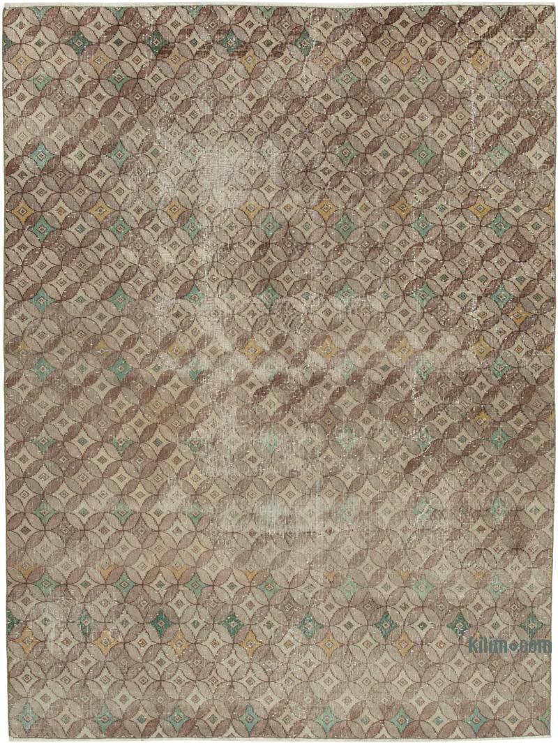 Retro Vintage Turkish Hand-Knotted Rug - 6' 3" x 8' 5" (75" x 101") - K0038352