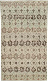 Retro Vintage Turkish Hand-Knotted Rug - 4' 9" x 8'  (57" x 96")