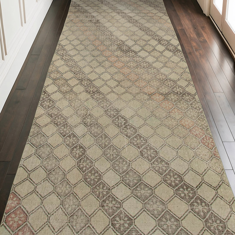 Alfombra Turca Vintage De Pasillo - 138 cm x 341 cm - K0038382