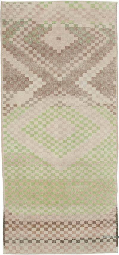 Alfombra Vintage Turca Anudada a Mano - 132 cm x 290 cm