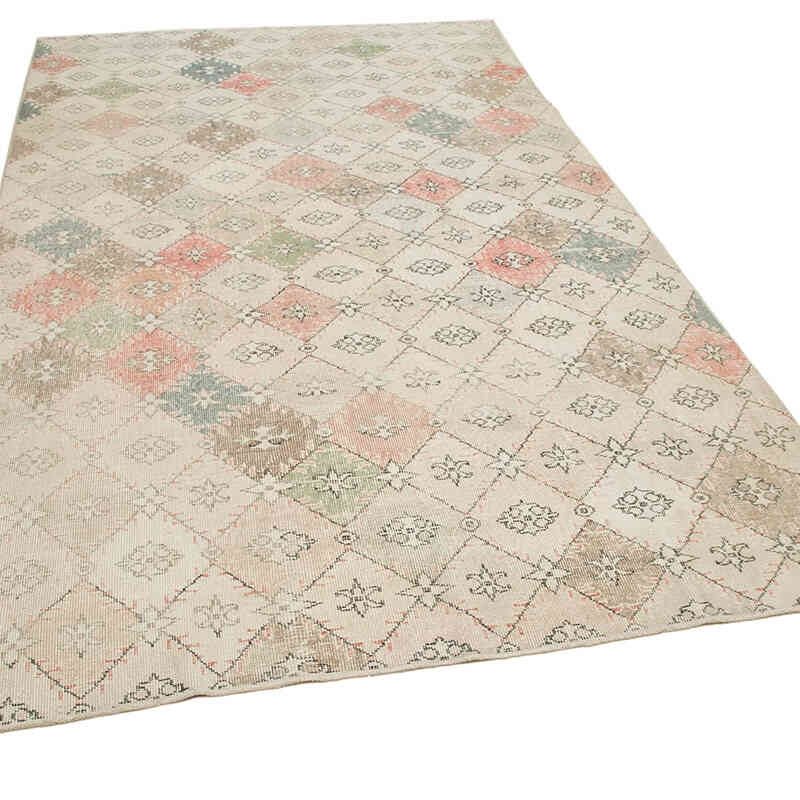 El Dokuma Vintage Halı - 182 cm x 214 cm - K0038389