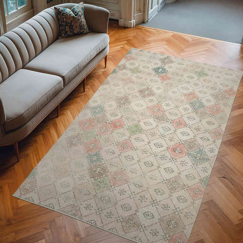El Dokuma Vintage Halı - 182 cm x 314 cm - K0038389