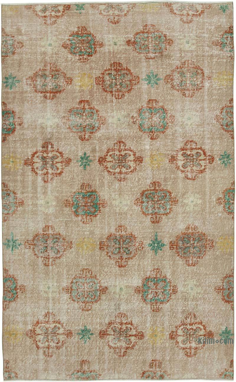 Retro Vintage Turkish Hand-Knotted Rug - 5' 5" x 8' 10" (65 in. x 106 in.) - K0038390