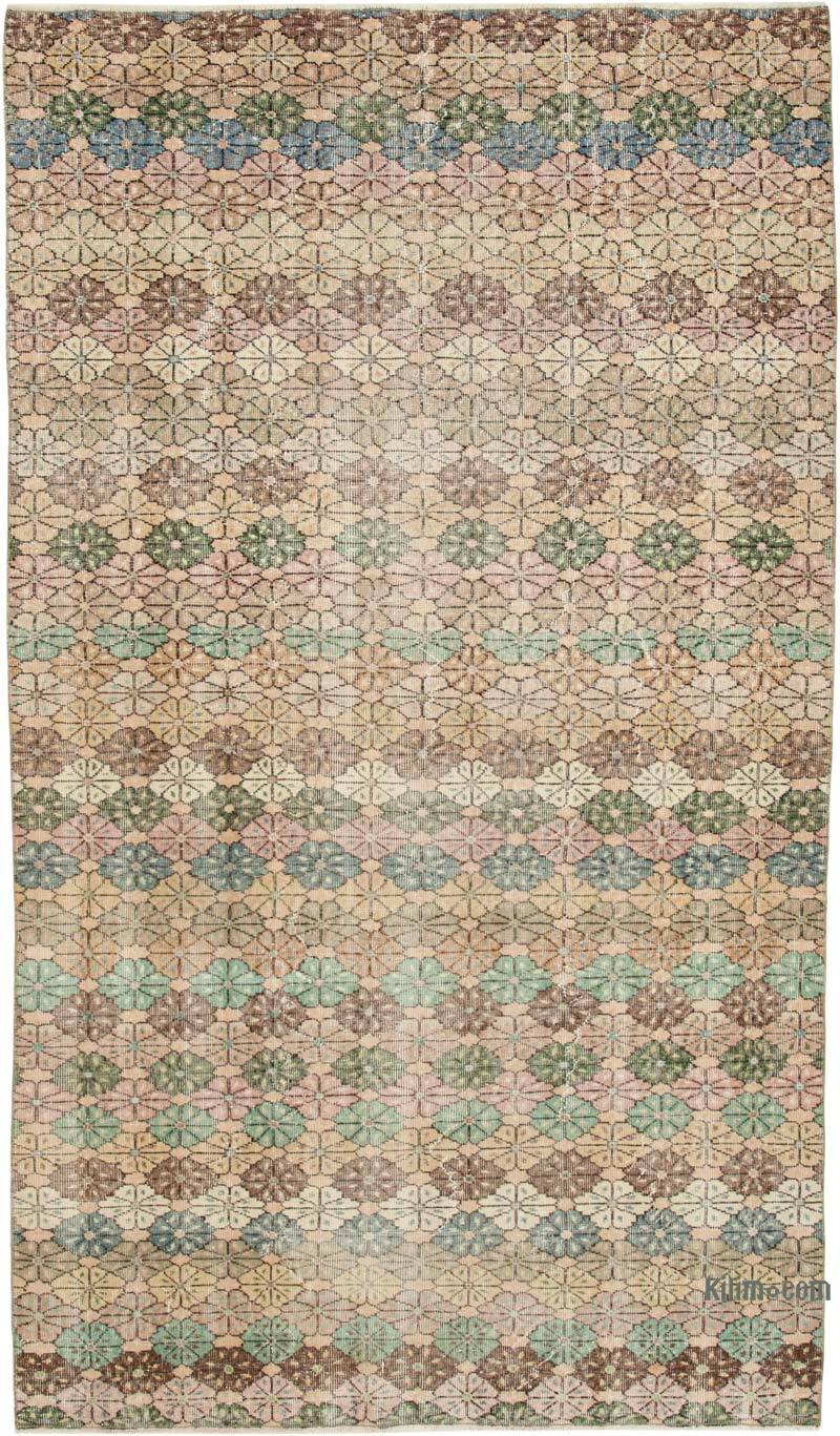 Retro Vintage Turkish Hand-Knotted Rug - 5' 5" x 9' 4" (65" x 112") - K0038399