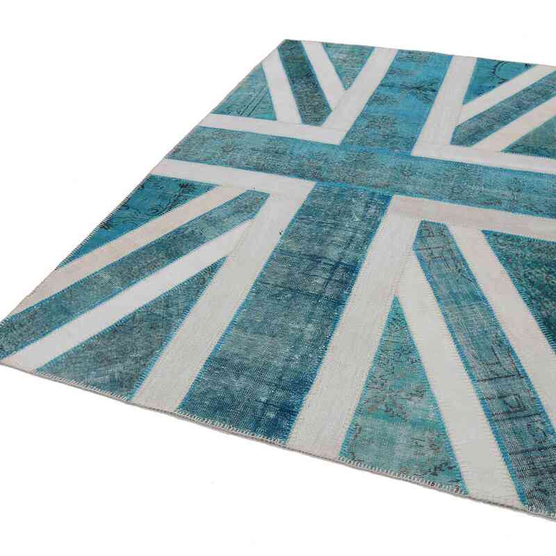 İngiltere Bayraklı Patchwork Halı - 192 cm x 303 cm - K0038419