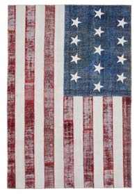 Multicolor Patchwork Estados unidos Flag Rug - 203 cm x 301 cm