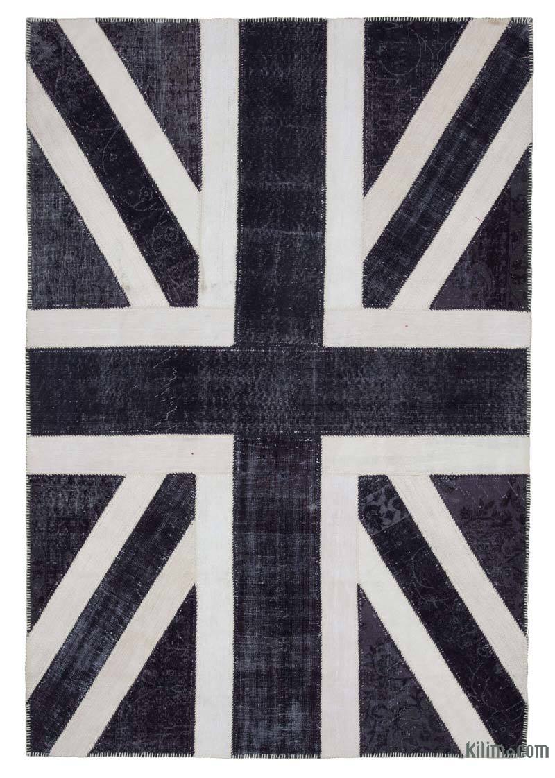 Multicolor Patchwork Británica Flag Rug - 205 cm x 300 cm - K0038437