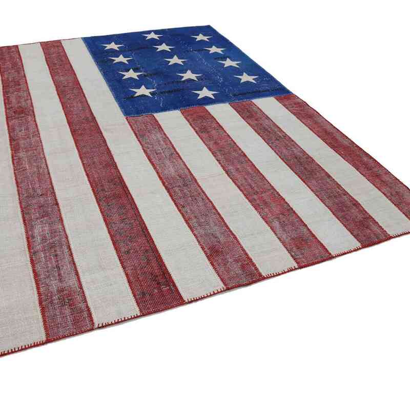 Multicolor Patchwork Estados unidos Flag Rug - 245 cm x 300 cm - K0038458