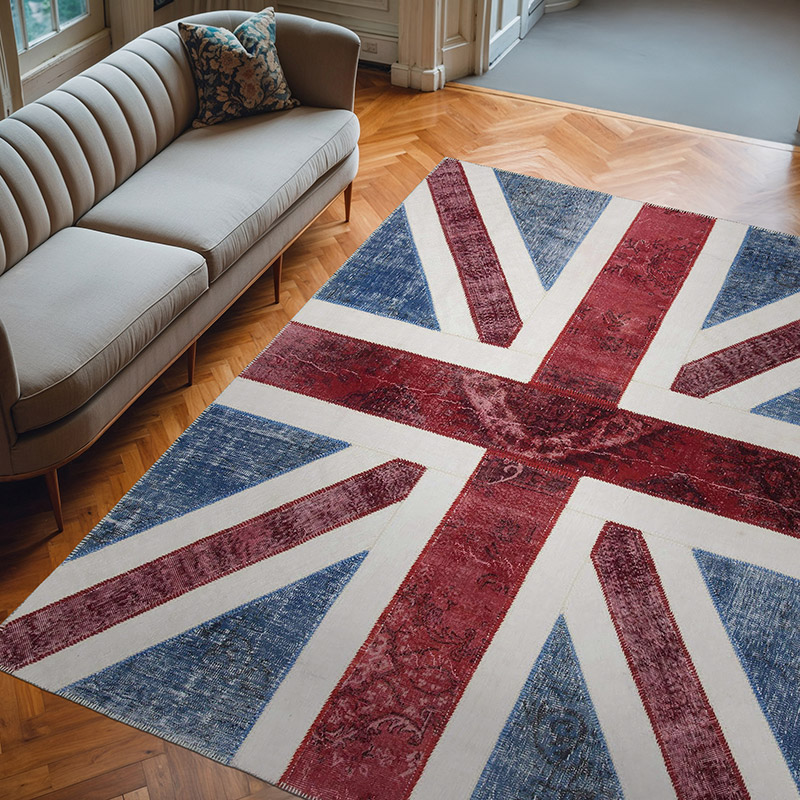 Patchwork Hand-Knotted Turkish Rug - 8' 1" x 10'  (97" x 120") - K0038465
