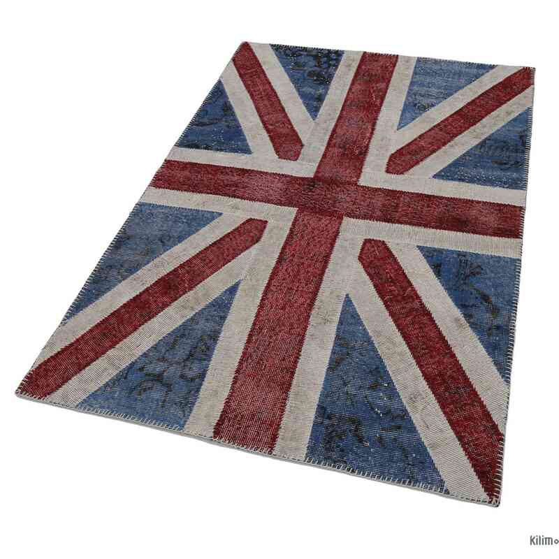 Patchwork Británica Flag Rug - 122 cm x 182 cm - K0038506
