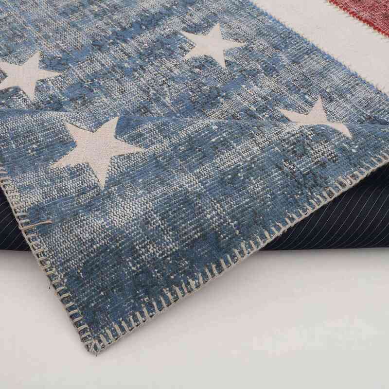 Amerikan Bayraklı Patchwork Halı - 202 cm x 302 cm - K0038527