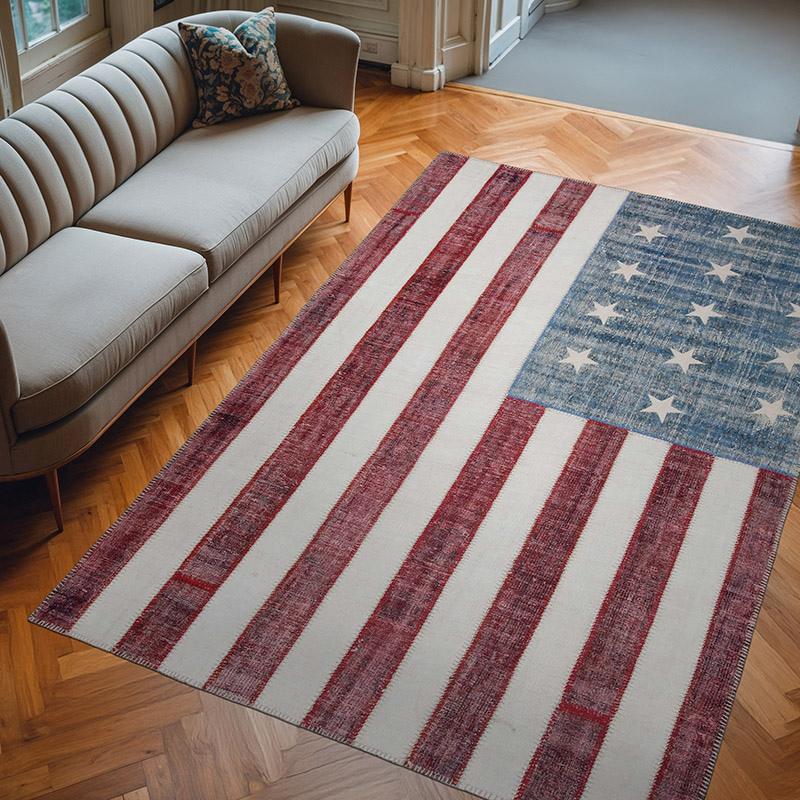 Patchwork Estados unidos Flag Rug - 202 cm x 302 cm - K0038527