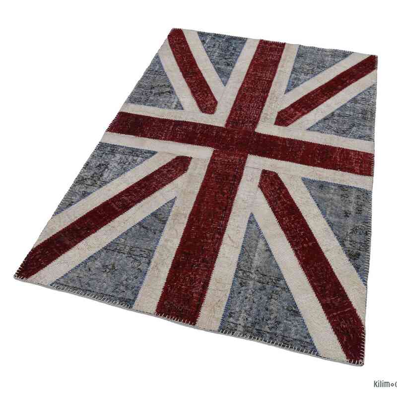 Patchwork Británica Flag Rug - 123 cm x 183 cm - K0038555