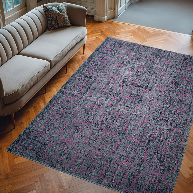 Alfombra Turca bordada sobre teñida vintage - 220 cm x 320 cm - K0038580