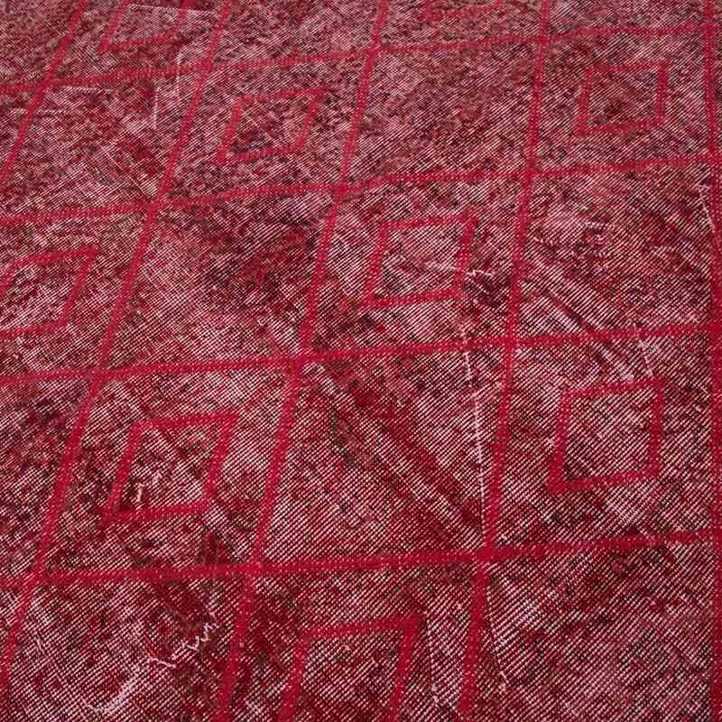 İşlemeli ve Boyalı El Dokuma Vintage Halı - 206 cm x 338 cm - K0038596