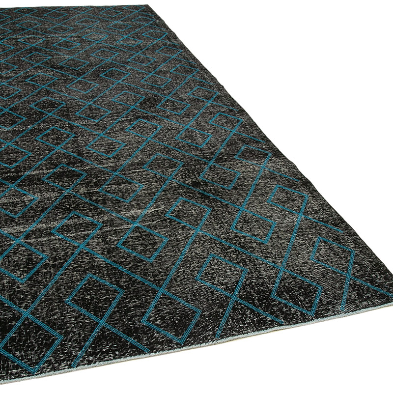 Alfombra Turca bordada sobre teñida vintage - 147 cm x 400 cm - K0038611
