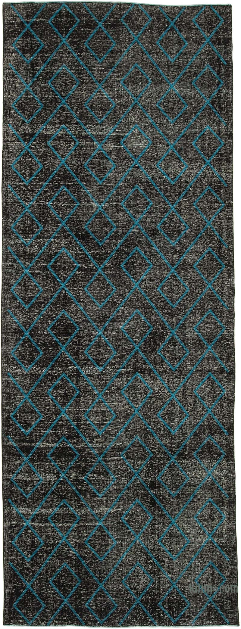Alfombra Turca bordada sobre teñida vintage - 147 cm x 400 cm - K0038611