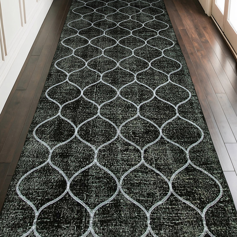 Alfombra Turca bordada sobre teñida vintage - 142 cm x 362 cm - K0038619