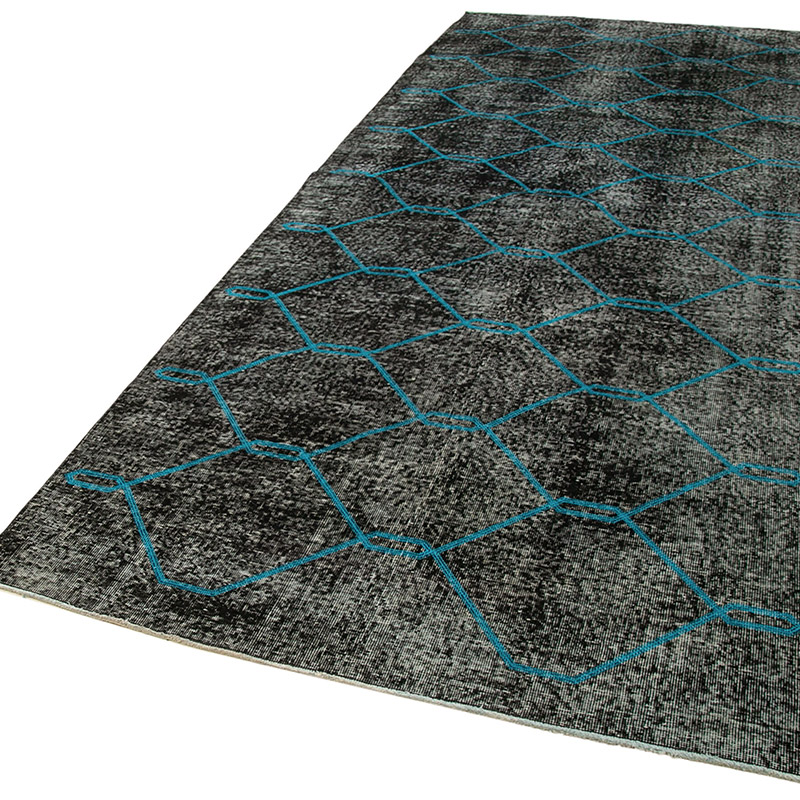 Alfombra Turca bordada sobre teñida vintage - 145 cm x 385 cm - K0038625