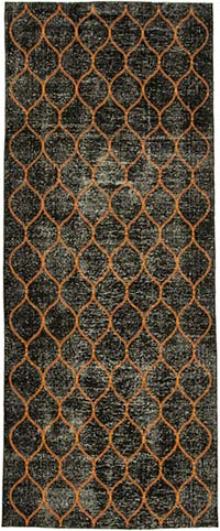 Alfombra Turca bordada sobre teñida vintage - 144 cm x 364 cm