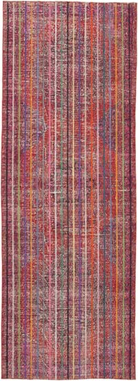 Embroidered Over-dyed Turkish Vintage Runner - 4' 6" x 12' 10" (54" x 154")