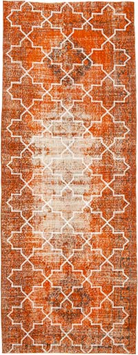 Alfombra Turca bordada sobre teñida vintage - 144 cm x 380 cm
