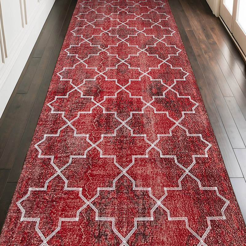 Embroidered Over-dyed Turkish Vintage Runner - 4' 9" x 12' 6" (57" x 150") - K0038655