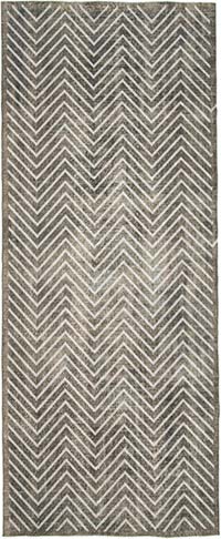 İşlemeli ve Boyalı El Dokuma Vintage Halı - 148 cm x 372 cm