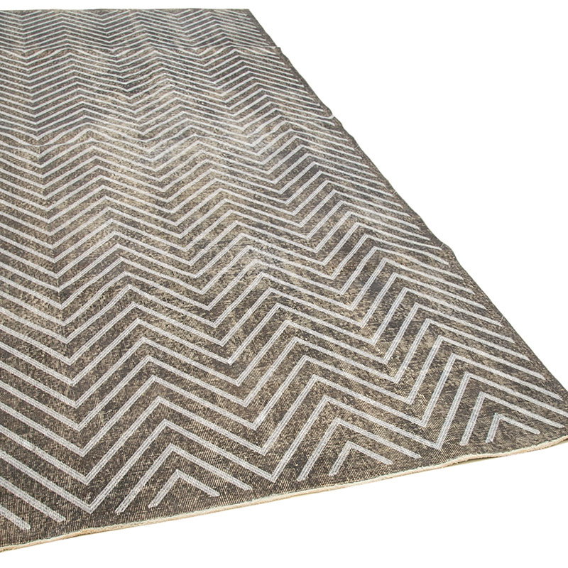Alfombra Turca bordada sobre teñida vintage - 148 cm x 372 cm - K0038680