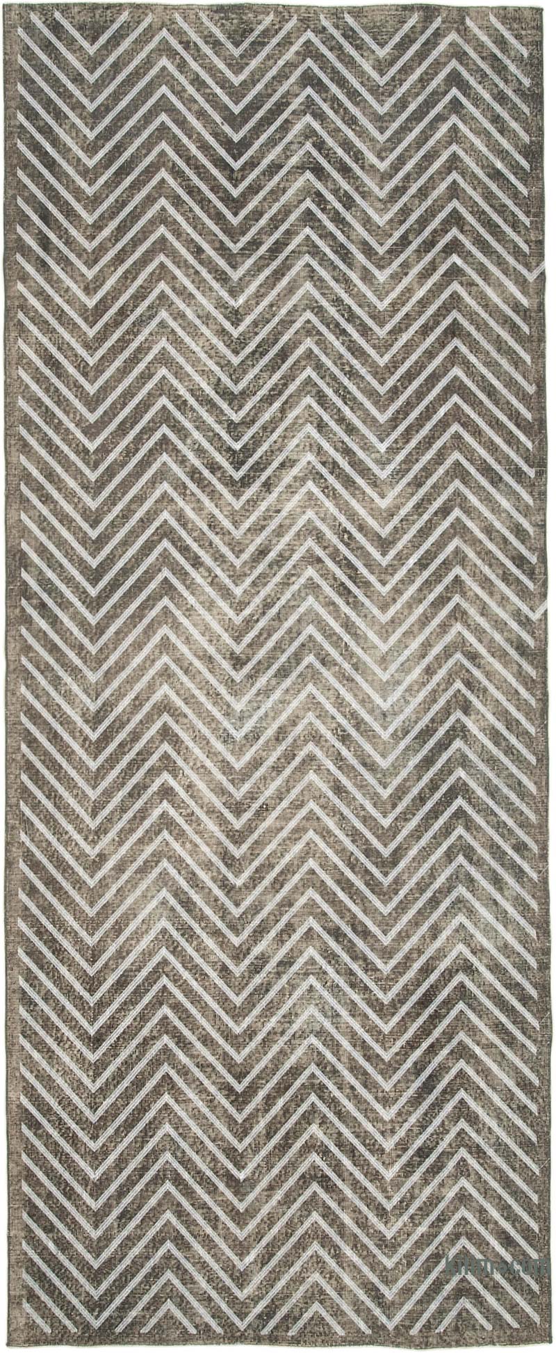 Alfombra Turca bordada sobre teñida vintage - 148 cm x 372 cm - K0038680