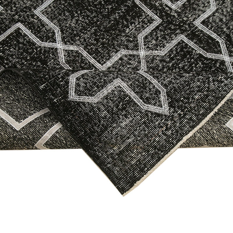 Alfombra Turca bordada sobre teñida vintage - 142 cm x 371 cm - K0038684