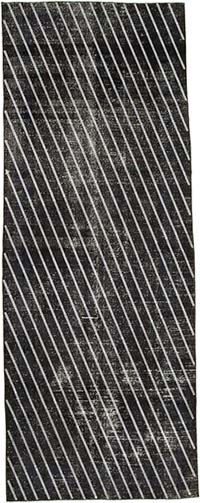 Black Embroidered Over-dyed Turkish Vintage Runner - 4' 8" x 12' 2" (56" x 146")