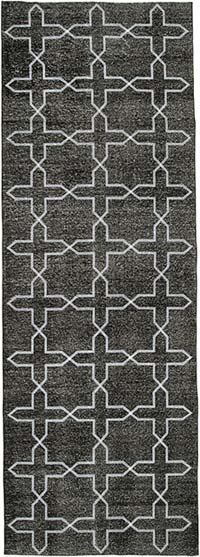 Embroidered Over-dyed Turkish Vintage Runner - 4' 6" x 13' 2" (54" x 158")