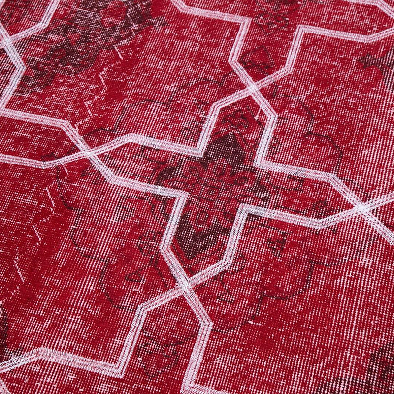 Embroidered Over-dyed Turkish Vintage Runner - 4' 8" x 12' 7" (56" x 151") - K0038729