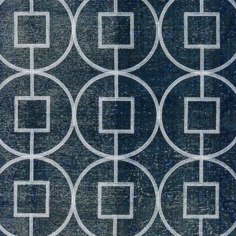 İşlemeli ve Boyalı El Dokuma Vintage Halı - 128 cm x 364 cm - K0038735