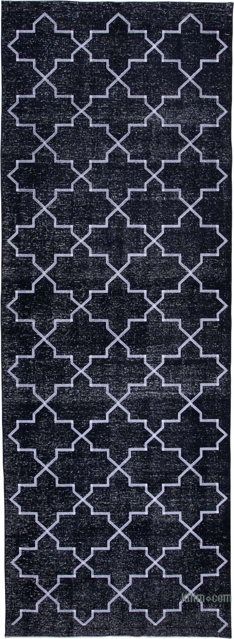 Alfombra Turca bordada sobre teñida vintage - 142 cm x 395 cm - K0038751