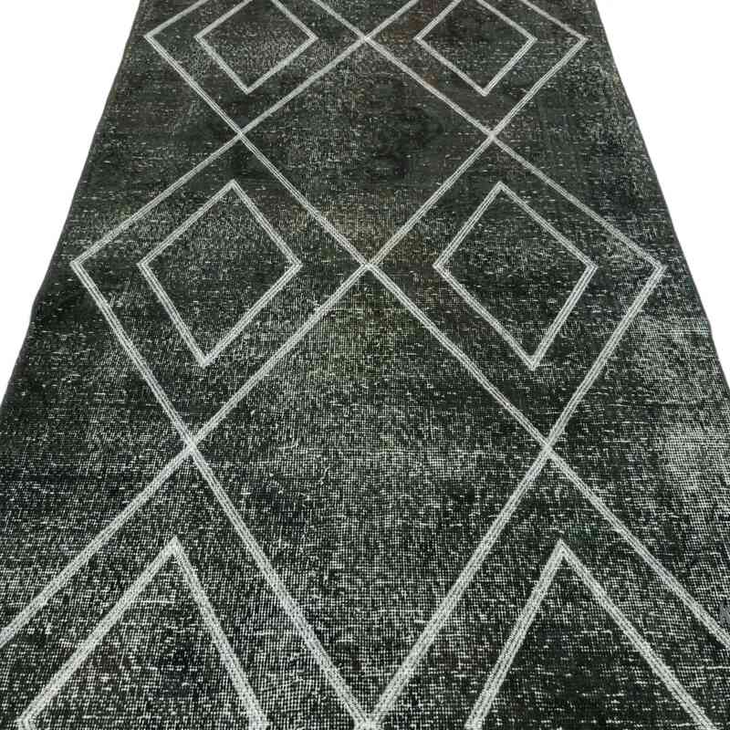 Alfombra Turca bordada sobre teñida vintage - 114 cm x 332 cm - K0038767