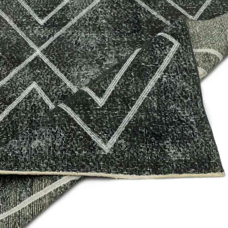 Alfombra Turca bordada sobre teñida vintage - 114 cm x 332 cm - K0038767