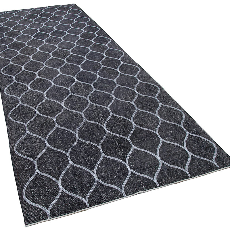 Alfombra Turca bordada sobre teñida vintage - 147 cm x 387 cm - K0038780