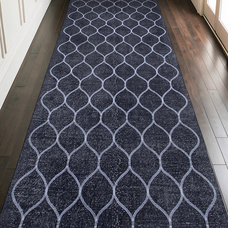 Alfombra Turca bordada sobre teñida vintage - 147 cm x 387 cm - K0038780