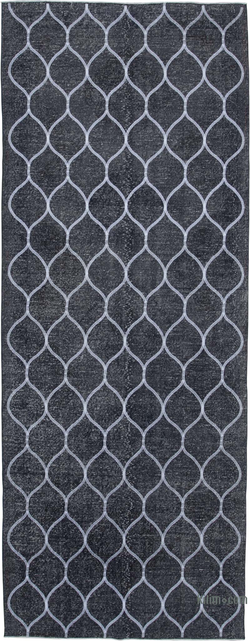 Alfombra Turca bordada sobre teñida vintage - 147 cm x 387 cm - K0038780