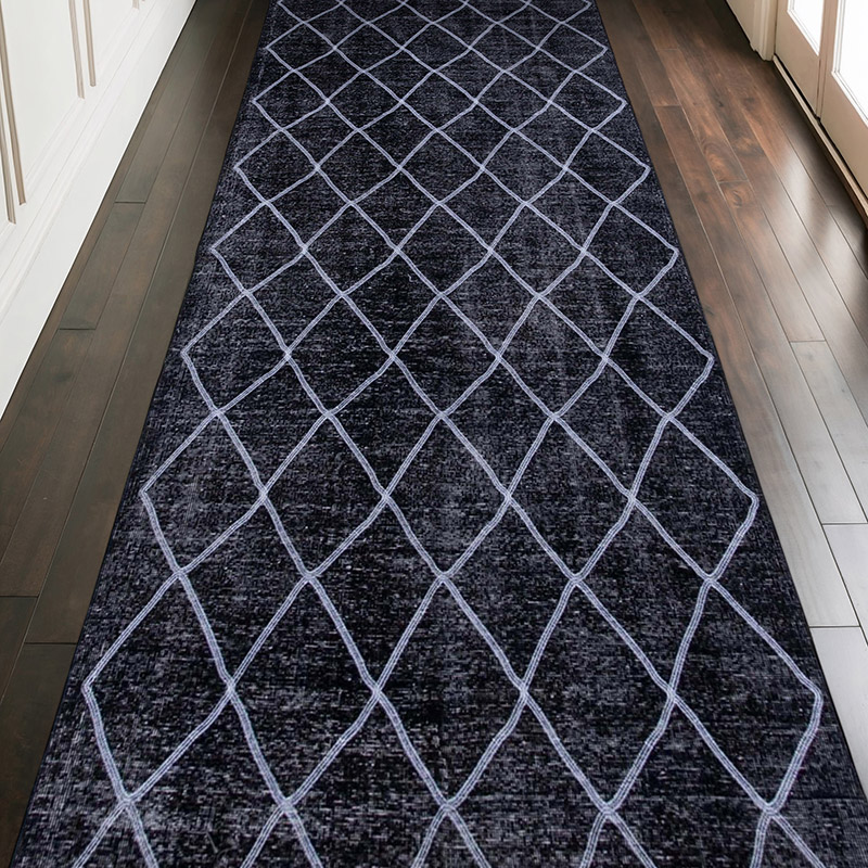 Embroidered Over-dyed Turkish Vintage Runner - 4' 9" x 12' 4" (57" x 148") - K0038784