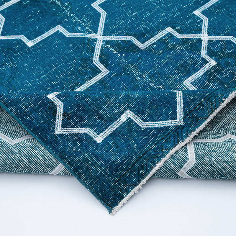 Embroidered Over-dyed Turkish Vintage Runner - 4' 9" x 13' 4" (57" x 160") - K0038787