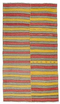 Sarı, Kırmızı Vintage Kapadokya Kilim - 162 cm x 287 cm
