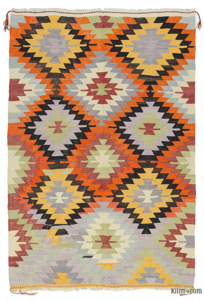 Çok Renkli Afyon Kilimi - 191 cm x 286 cm - K0038917