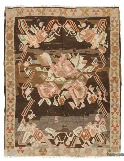 Kahverengi Vintage Erzurum Kilimi - 177 cm x 230 cm