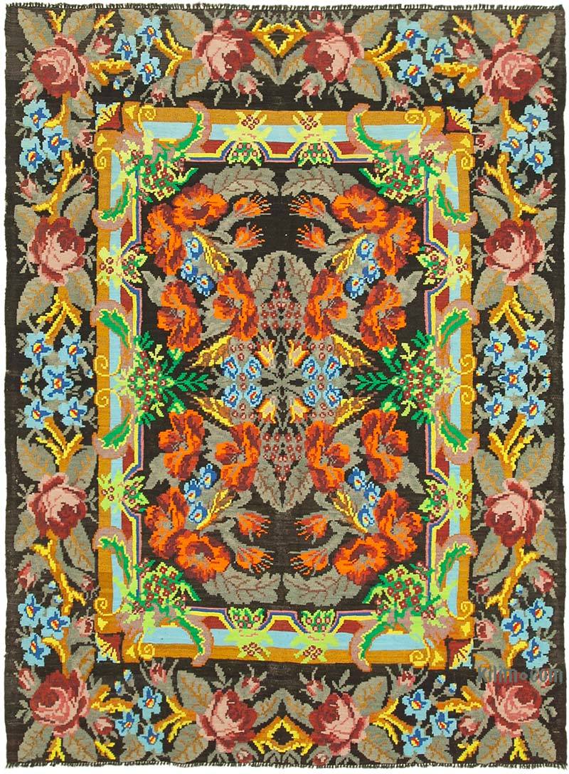 Çok Renkli Vintage Moldova Kilimi - 212 cm x 282 cm - K0038938