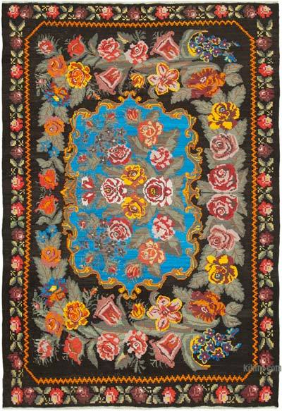 Vintage Handwoven Moldovan Kilim Rug - 7' 9" x 11' 4" (93 in. x 136 in.)