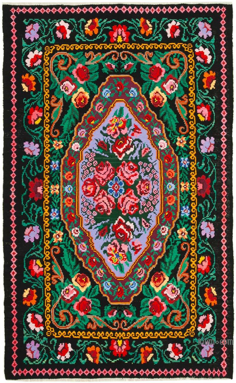 Çok Renkli Vintage Moldova Kilimi - 151 cm x 246 cm - K0038979