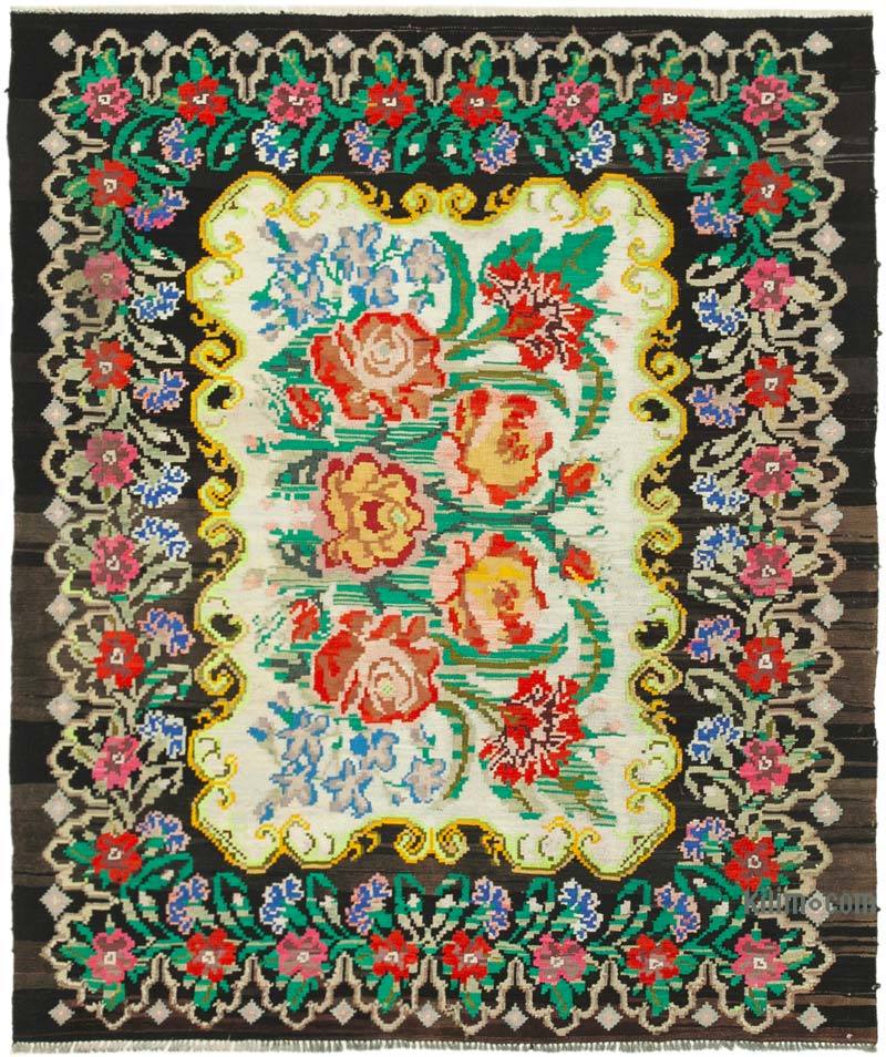Çok Renkli Vintage Moldova Kilimi - 181 cm x 211 cm - K0038992